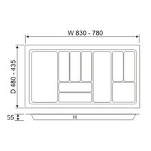 将图片加载到图库查看器，MIRAI ABS Cutlery Tray 900C
