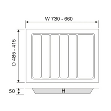 Muatkan imej ke dalam penonton Galeri, MIRAI ABS Cutlery Tray 800B
