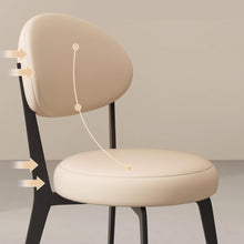 将图片加载到图库查看器，Keira Minimalist Round Seat Dining Chair
