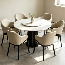 将图片加载到图库查看器，Hebert PU Leather Backrest Slope Dining Chair
