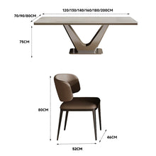 Load image into Gallery viewer, Lucas Modern Sintered Stone Top With V Shape Base Dining Table
