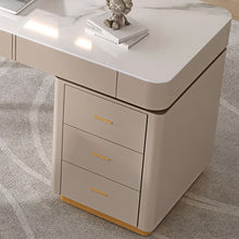 Load image into Gallery viewer, Effie Slate Work Study Desk With 3 Drawers Cabinet
