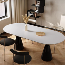 Load image into Gallery viewer, Yates Retro Style Rounded Rectangle Dining Table
