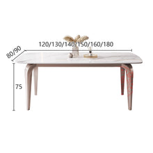 Load image into Gallery viewer, Flora Glossy Slate Designer Leg Dining Table 1.2m to 1.8m
