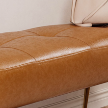 将图片加载到图库查看器，Milan Fashion Oil Wax Leather Bench
