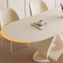 将图片加载到图库查看器，Simpson Off White Cream Influencer Dining Table
