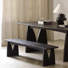 Load image into Gallery viewer, Zaid Luxury Wood Fabric Long Bench
