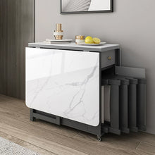 Muatkan imej ke dalam penonton Galeri, Marsh Folding Table Space Saving Sintered Stone Dining Table
