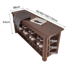 Load image into Gallery viewer, Dobby Wooden 3 Tier Shoe Storage Bench
