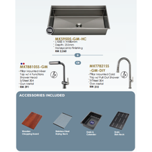 Muatkan imej ke dalam penonton Galeri, MOCHA Honeycomb Multifunctional Kitchen Sink

