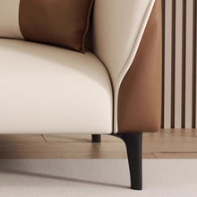 Load image into Gallery viewer, Lloyd Low Back Rest Side Tone Pet Friendly Leather Sofa
