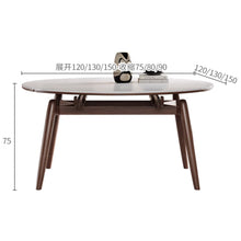 将图片加载到图库查看器，Hart Extendable Round Rectangle Sintered Stone Dining Table 1.2m to 1.5m
