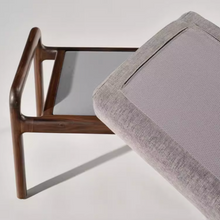 Load image into Gallery viewer, Zaid Luxury Wood Fabric Long Bench
