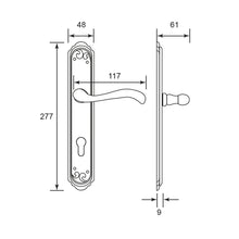 将图片加载到图库查看器，IRANZO Solid Brass Lever Handle On Plate 7033A
