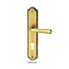 将图片加载到图库查看器，IRANZO Solid Brass Lever Handle On Plate 7405A

