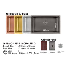 将图片加载到图库查看器，LEVANZO One Piece Process Mini Honeycomb Sink
