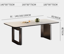Muatkan imej ke dalam penonton Galeri, Archibald Dual Leg Design Sintered Stone Dining Table
