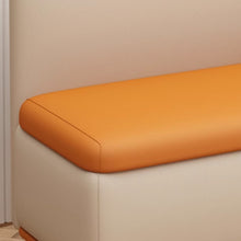 Muatkan imej ke dalam penonton Galeri, Murphy Back Rest Dual Tone PU Leather Storage Bench
