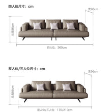 Muatkan imej ke dalam penonton Galeri, Fitzgerald Italian Designer Luxury Wide Seat Cowhide Leather Sofa
