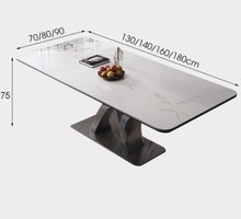 Muatkan imej ke dalam penonton Galeri, Howell Exquisite Italian Lluxury Modern Sintered Stone Dining Table
