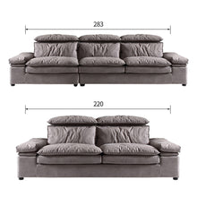 将图片加载到图库查看器，Adala Latex Seat High Tech Fabric Wide Sofa
