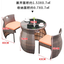 将图片加载到图库查看器，Eleri Rattan 1 Table 2 Chairs Balcony Outdoor Furniture
