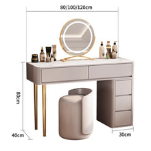 Muatkan imej ke dalam penonton Galeri, Mcbride Dressing Table Set With Side Cabinet 0.8m to 1.2m
