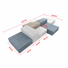 Muatkan imej ke dalam penonton Galeri, Homer Block Color Loung Furniture Piece
