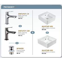 将图片加载到图库查看器，MOCHA Bathroom Basin + Sink Tap [Package)
