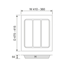 将图片加载到图库查看器，MIRAI ABS Cutlery Tray 500B
