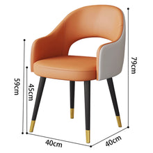 Load image into Gallery viewer, Rubio Italian Design Black Gold Leg Dining Chair
