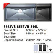 Muatkan imej ke dalam penonton Galeri, LEVANZO 316L Series Handmade Kitchen Sink
