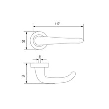 将图片加载到图库查看器，IRANZO Solid Brass Lever Handle on Rose 8720A
