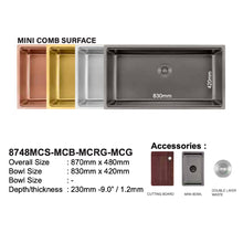 将图片加载到图库查看器，LEVANZO One Piece Process Mini Honeycomb Sink
