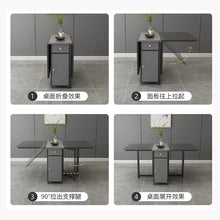 Muatkan imej ke dalam penonton Galeri, Marsh Folding Table Space Saving Sintered Stone Dining Table
