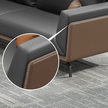 Muatkan imej ke dalam penonton Galeri, Cain Leather Sofa Coffee Table Office Lounge Furniture

