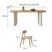 Load image into Gallery viewer, Hayden Solid Wood With Trendy Cream Leg Dining Table
