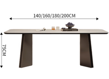 Muatkan imej ke dalam penonton Galeri, Erika V Shape Leg Sintered Stone Dining Table
