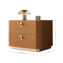 Load image into Gallery viewer, Nolan Saddle Leather Modern Wood Nightstand
