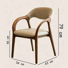 Load image into Gallery viewer, Louise Curve Arm Wooden Frame Dining Chair
