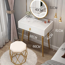 Muatkan imej ke dalam penonton Galeri, Sosa Minimalist Slate Top Dressing Table Set 0.6m to 1.2m
