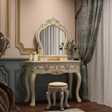 Muatkan imej ke dalam penonton Galeri, Morris European Crown Mirror Dressing Table Set 0.5m to 1.1m
