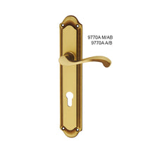 将图片加载到图库查看器，IRANZO Solid Brass Lever Handle On Plate 9770A
