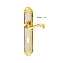 将图片加载到图库查看器，IRANZO Solid Brass Lever Handle On Plate 9855A
