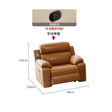 Muatkan imej ke dalam penonton Galeri, Robles Elerctric Manual Recliner With Cup Holder Function Leather Sofa
