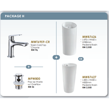 将图片加载到图库查看器，MOCHA Bathroom Basin + Sink Tap [Package)
