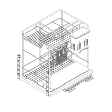 将图片加载到图库查看器，MIRAI Multi Function Basket With Undermount Soft Closing Slide - Dark Grey
