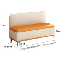 Muatkan imej ke dalam penonton Galeri, Murphy Back Rest Dual Tone PU Leather Storage Bench
