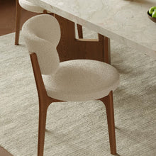 Load image into Gallery viewer, Alvarado Overhanging Sintered Stone Top With Wood Design Base Dining Table
