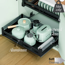 Load image into Gallery viewer, MIRAI Four Side Basket With Undermount Soft Closing Slide - Dark Grey
